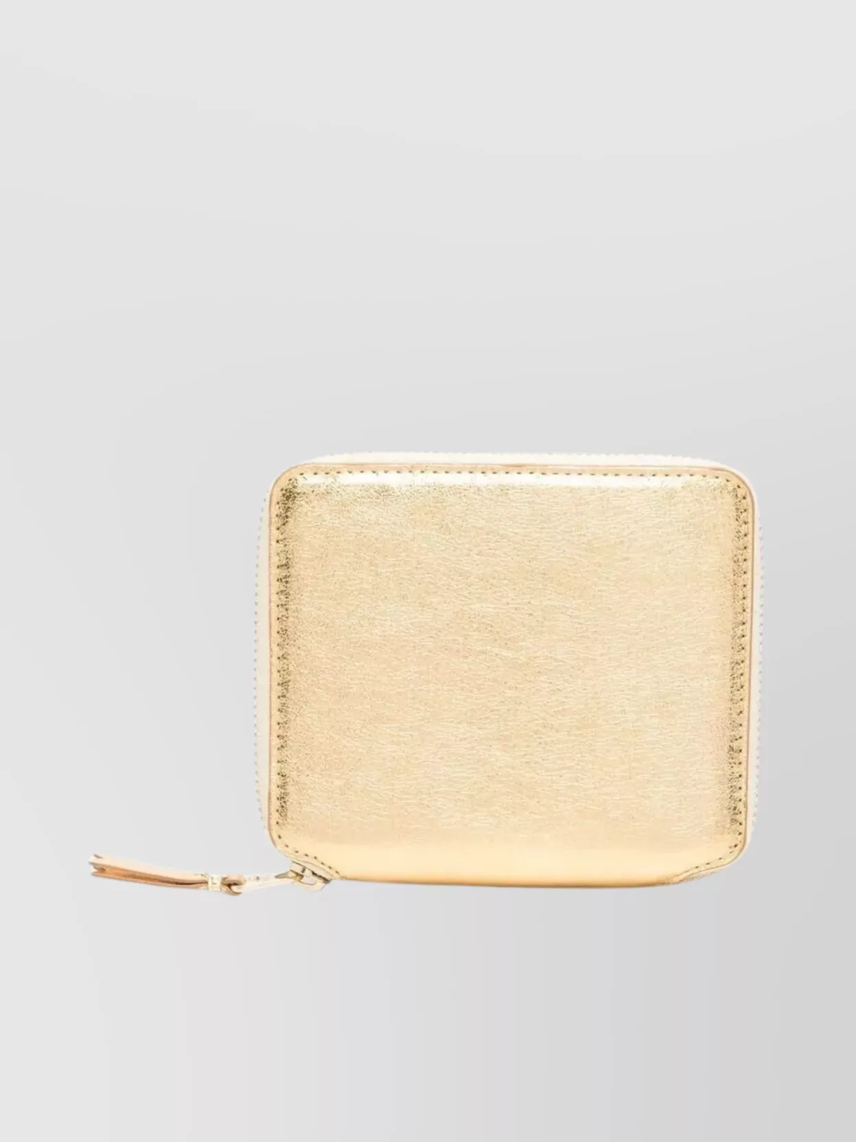 Comme Des Garçons Shiny Metallic Wallet Gold Finish
