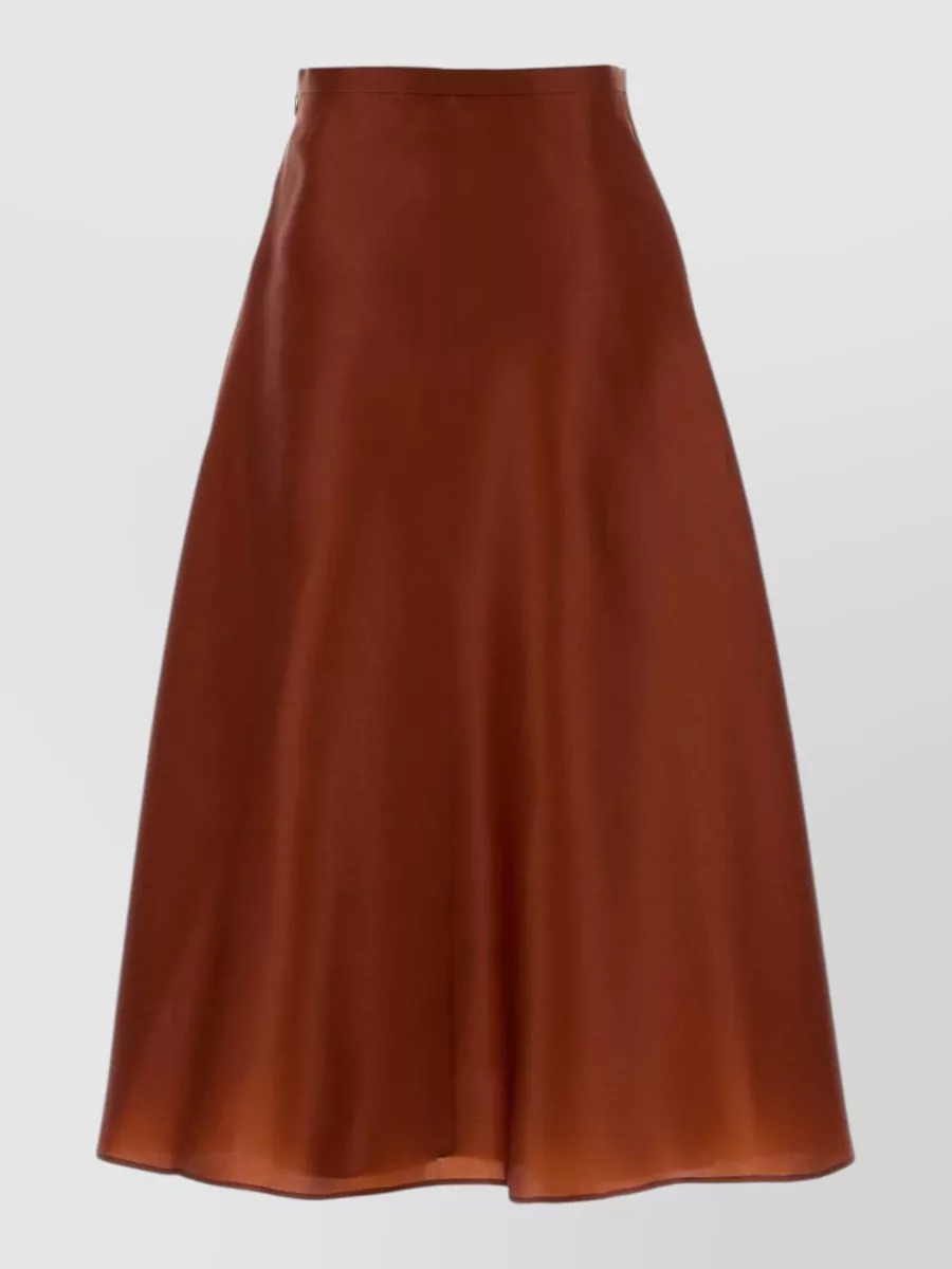 Alberta Ferretti Silk A-Line Skirt