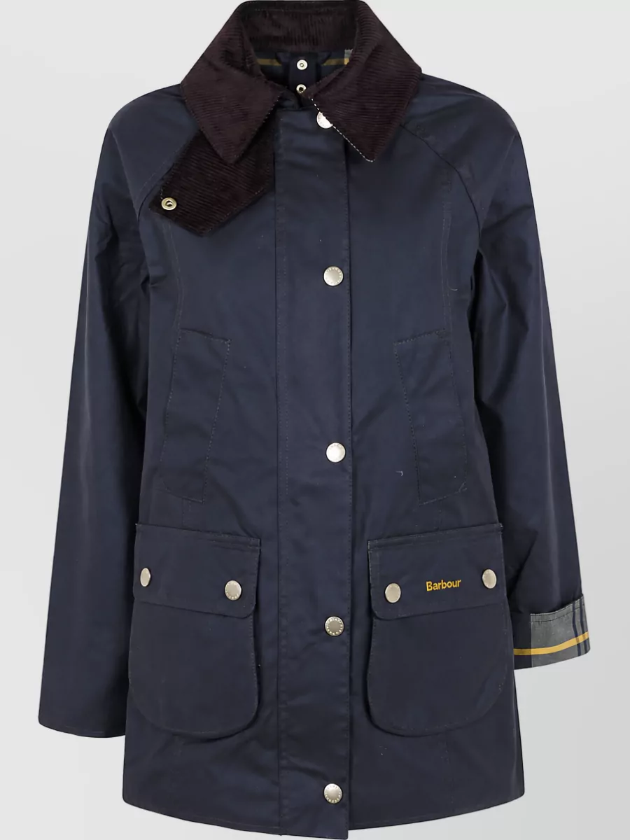 Barbour cotton single breasted coat