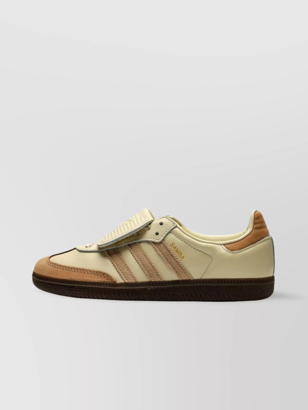Adidas Striped Rubber Sole Sneakers With Contrasting Panels