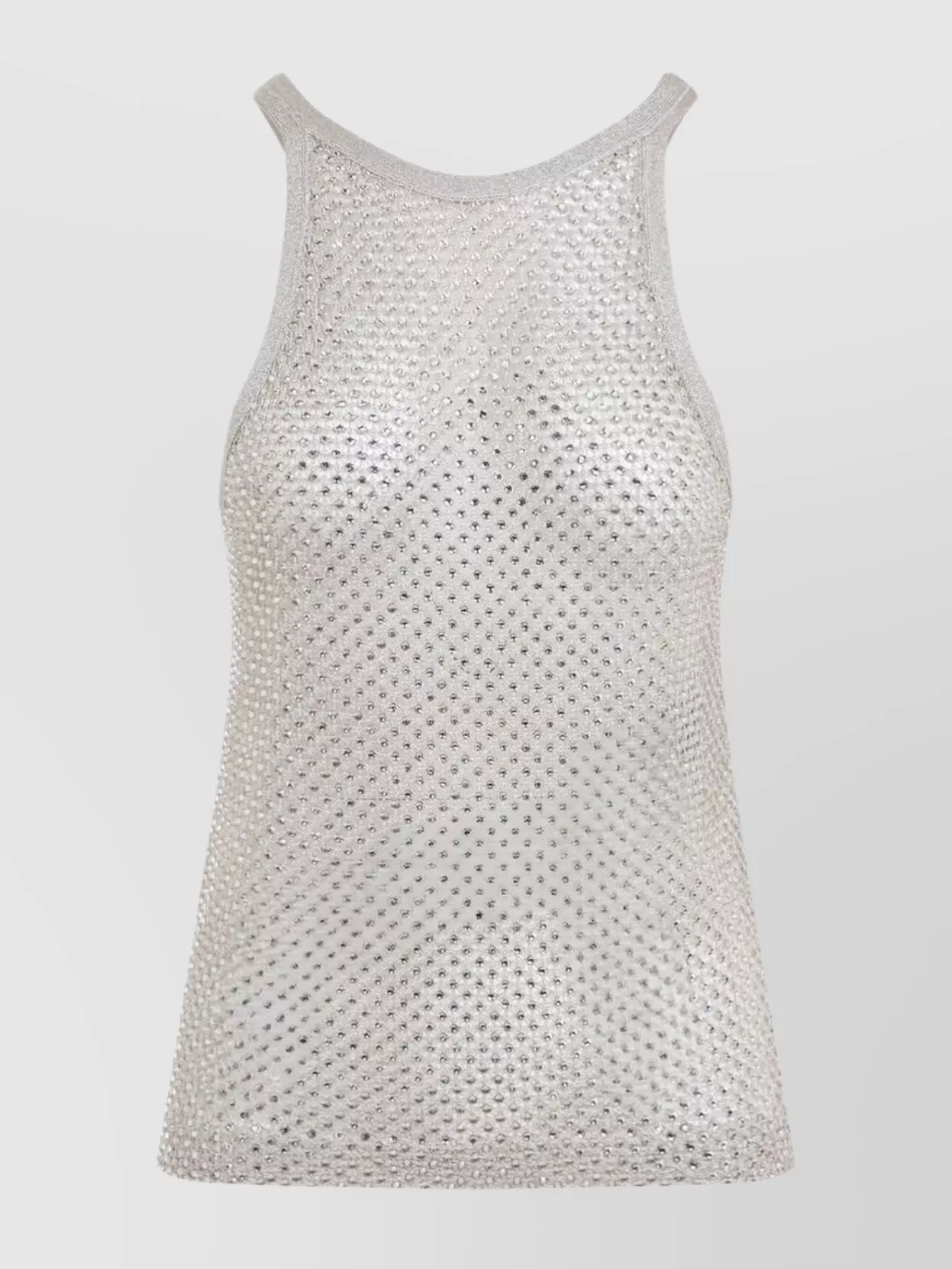 Tom Ford Lurex Knit Beige Viscose Top In White