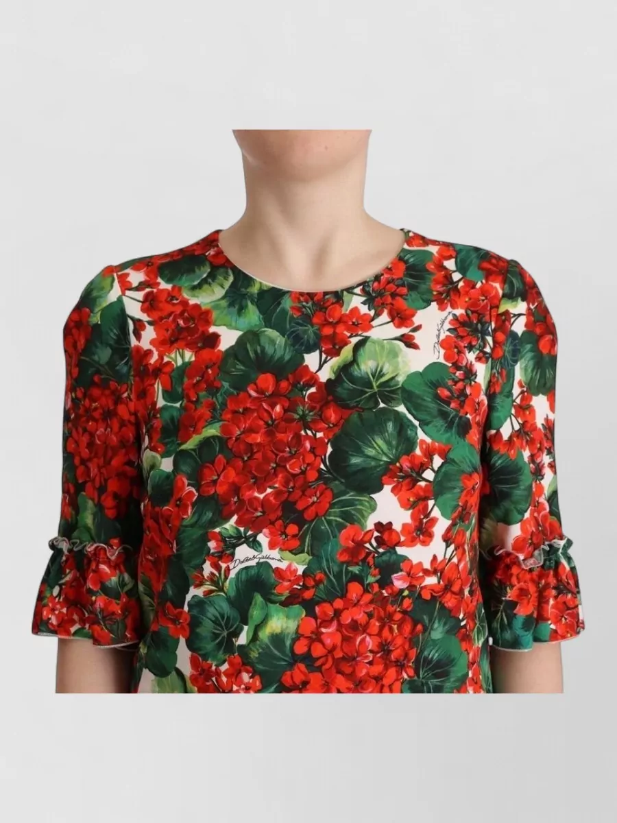Dolce&Gabbana Floral-Print Knee-Length Dress