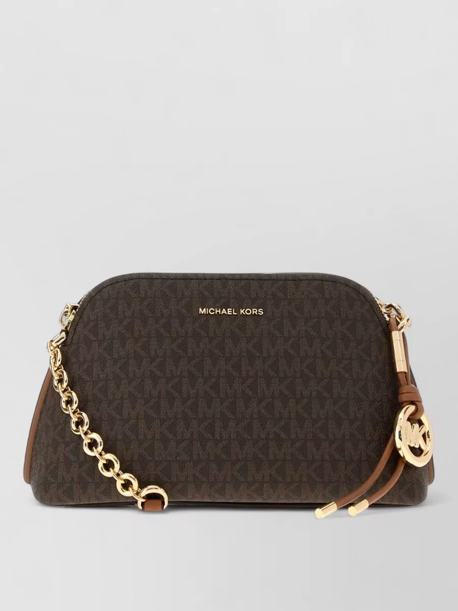 Michael Kors na printed canvas clutch bag