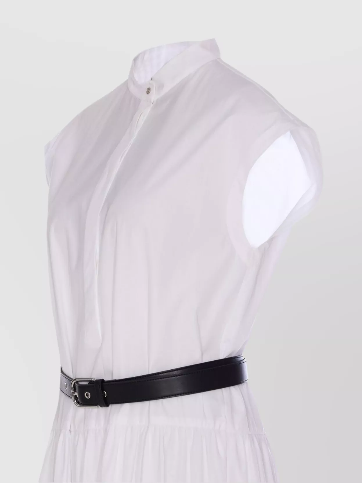 S Max Mara Waist Belted Long Sleeveless Dress