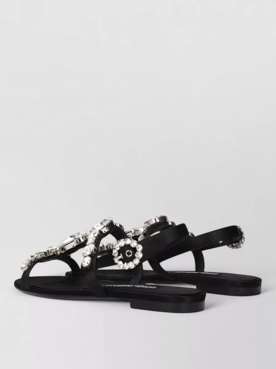 Dolce&Gabbana Satin Flat Sandals