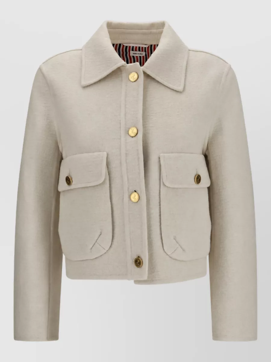 Thom Browne cashmere single-breasted coat