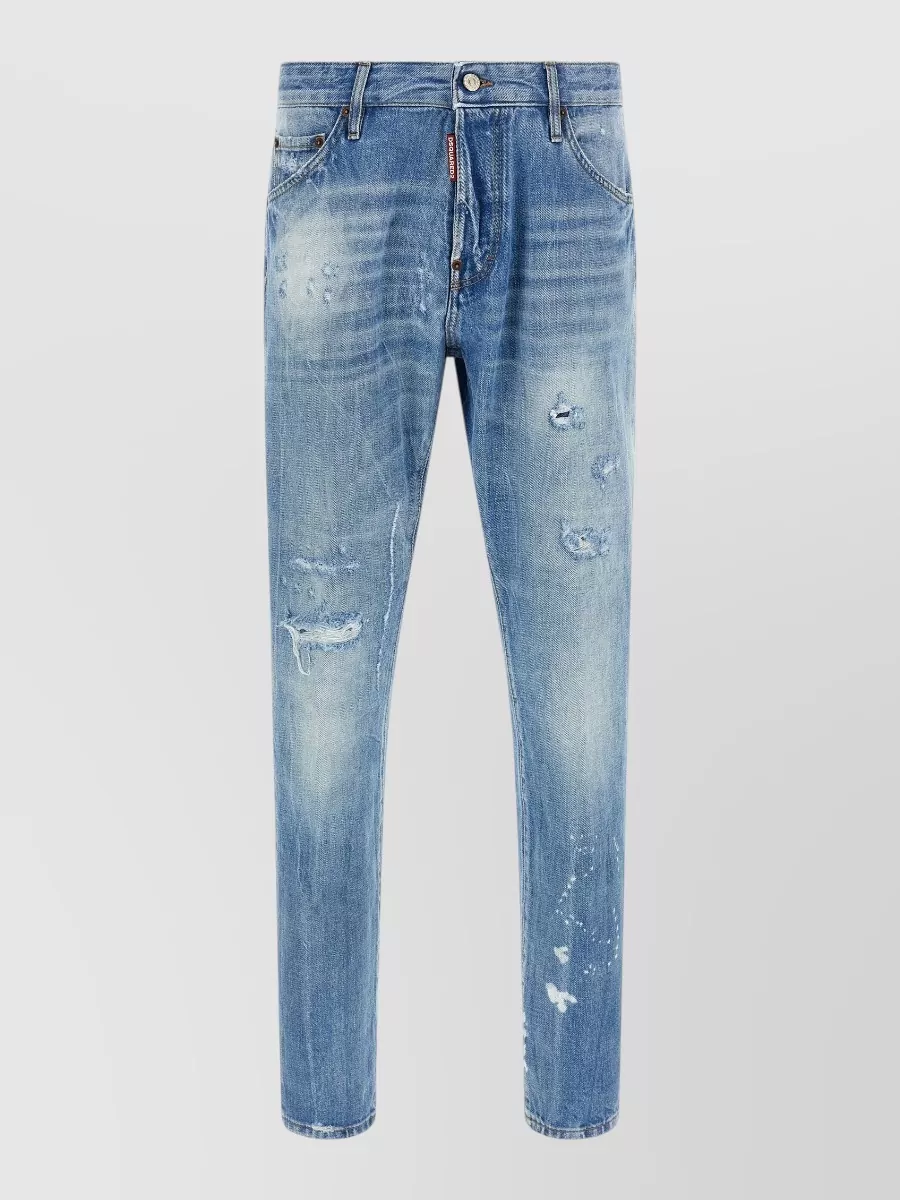 Dsquared2 denim low-rise straight-leg jeans