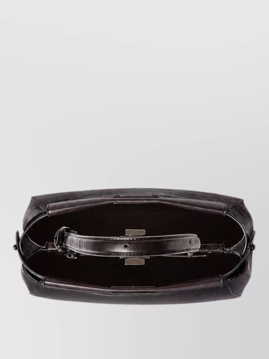 Fendi Peekaboo Small Leather Clutch Bag