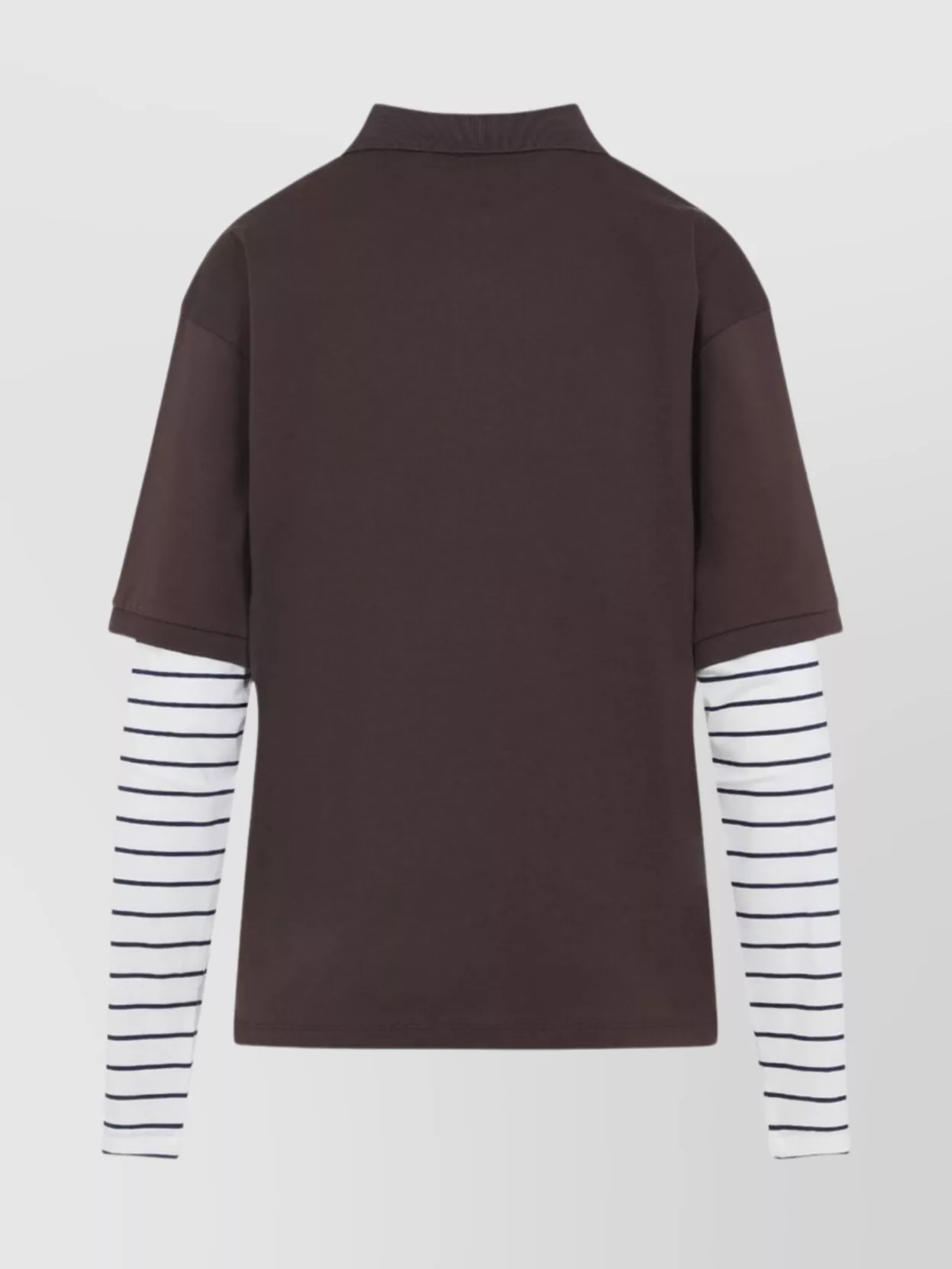 Miu Miu Layered Cotton Polo Striped Sleeves