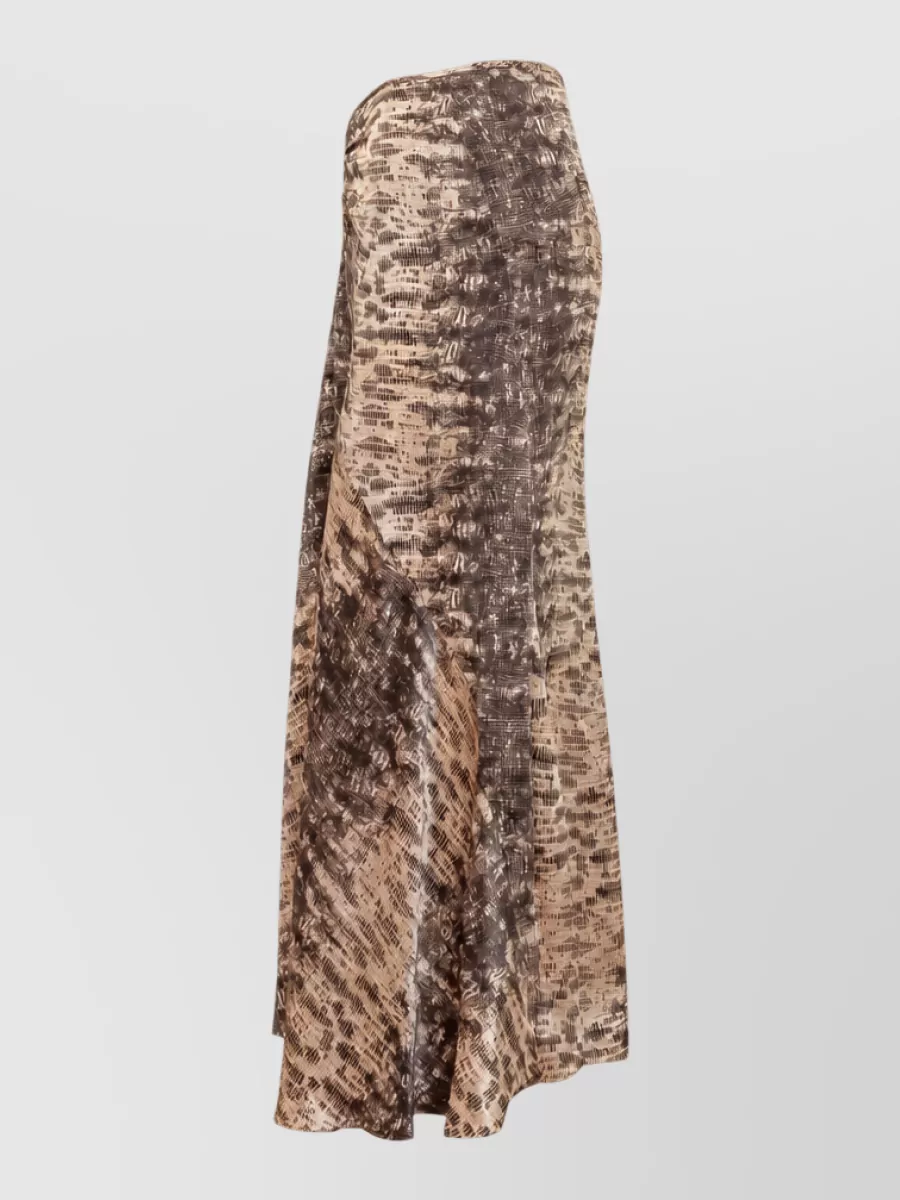 Isabel Marant Silk Python-Print Gathered High-Waisted Skirt