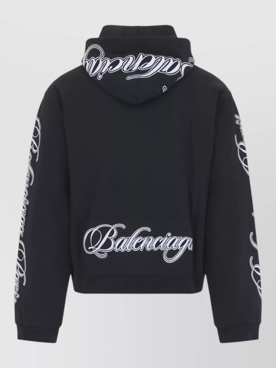 Balenciaga Hoodie with checkered scarf zip-up | The Fashion Square
