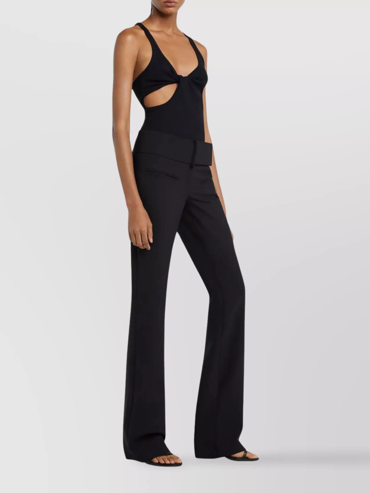 COURRÈGES 90'S TANK TOP WITH CUT-OUT AND KNOT DETAILING