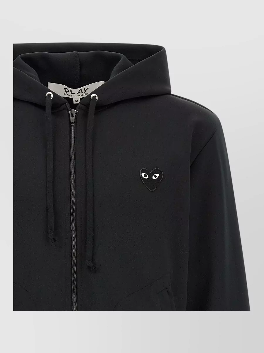 Comme Des Garçons Play Polyester Zip-Up Hoodie