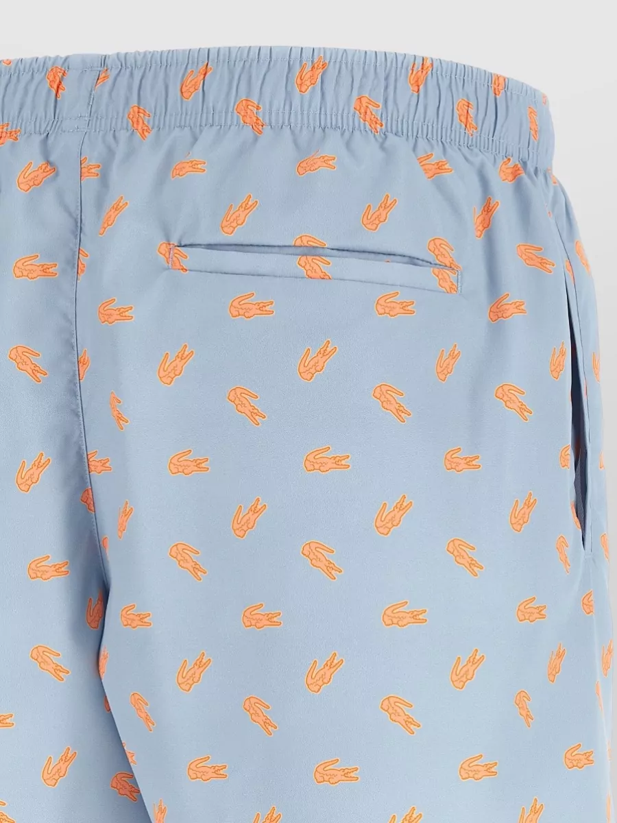 Lacoste Logo Print Swim Shorts