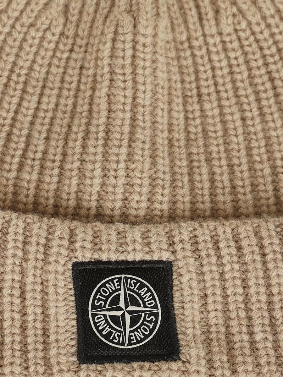 Stone Island Ribbed Wool Beanie