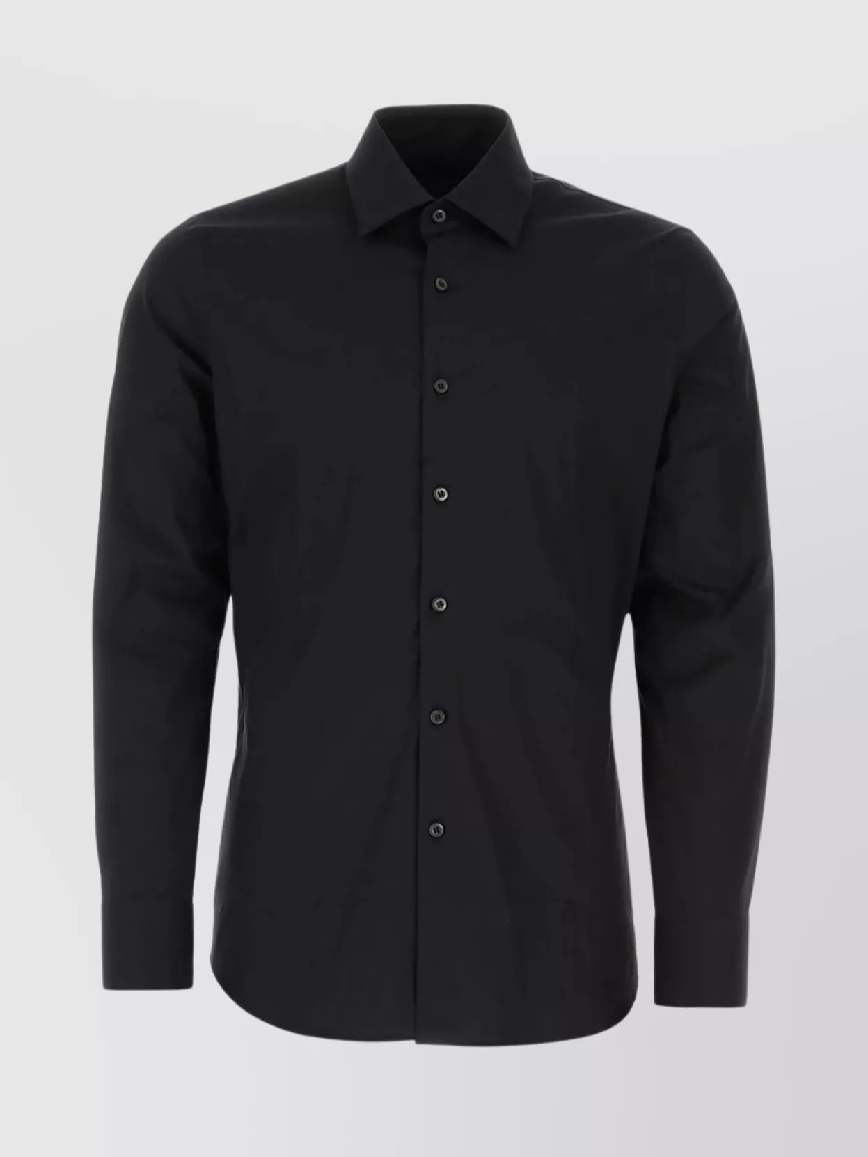 Shop Prada Cotton Blend Poplin Shirt With French Collar