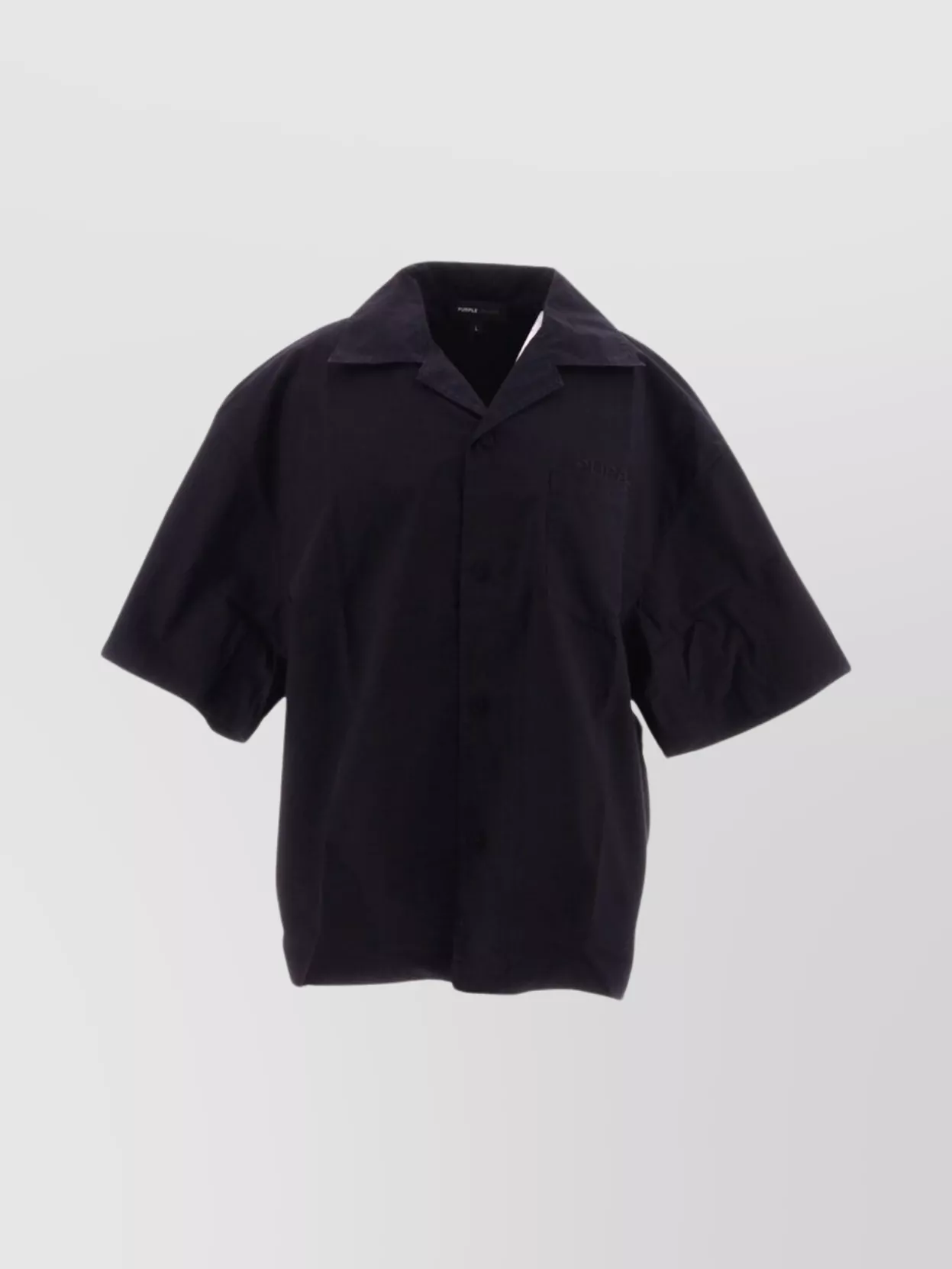 Shop Purple Cotton Short Sleeve Shirt With Side Slits