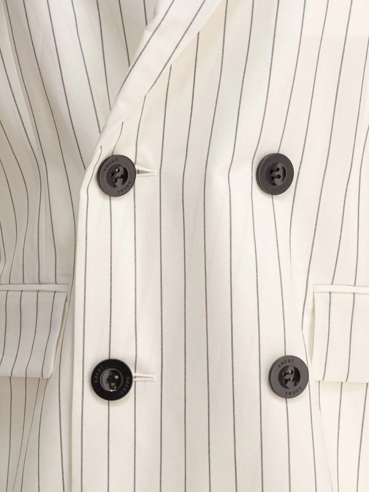 【関税込み】sacai Balzer double-breasted wool and silk Sacai Wool-Blend Double-Breasted Jacket | Saks Fifth Avenue