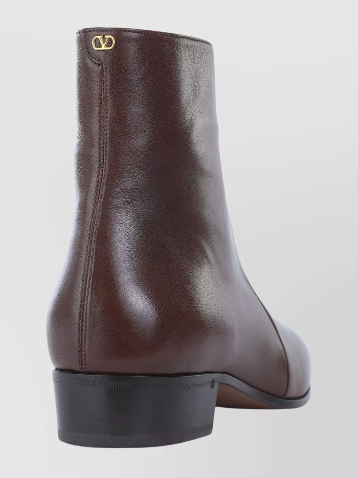 Valentino Garavani Stylish Leather Ankle Boots With Block Heel