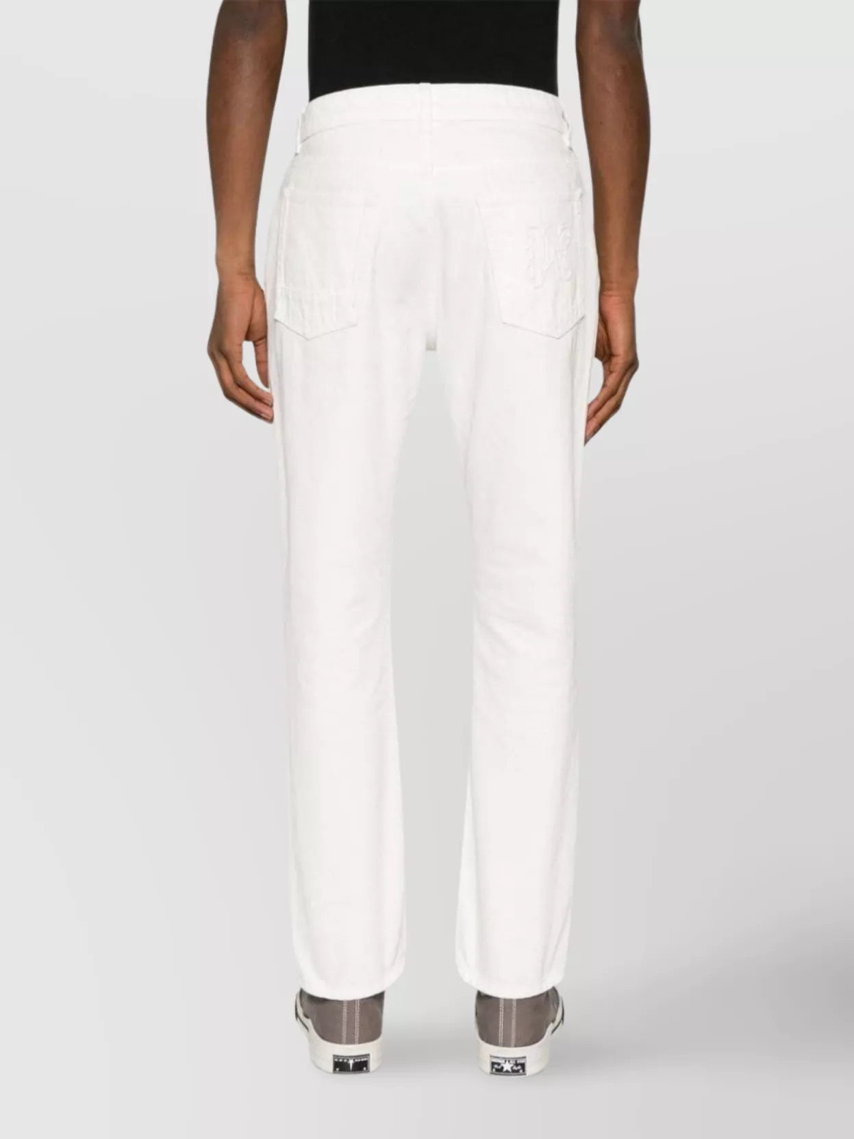 Palm Angels Straight Leg Logo-Embossed Jeans