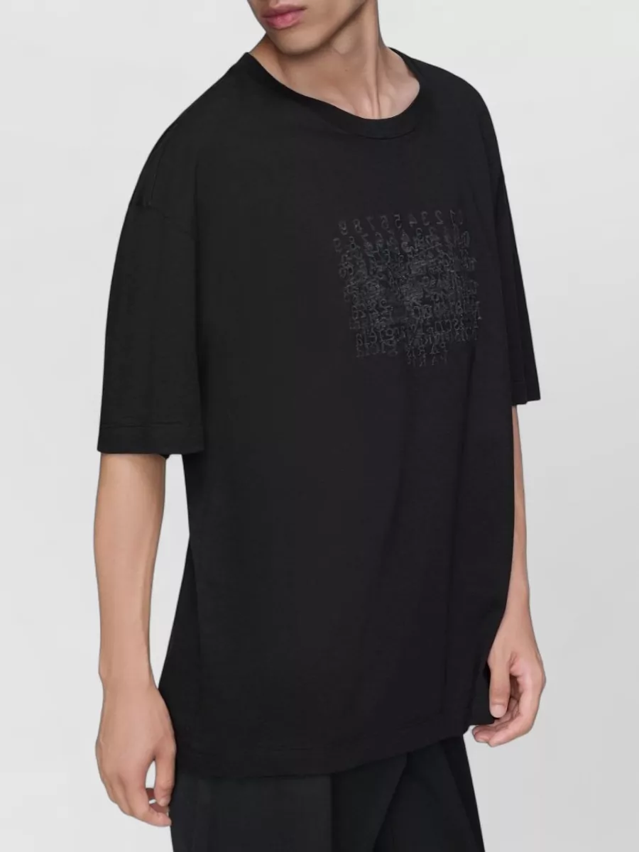 Maison Margiela Logo Cotton T Shirt Graphic Print