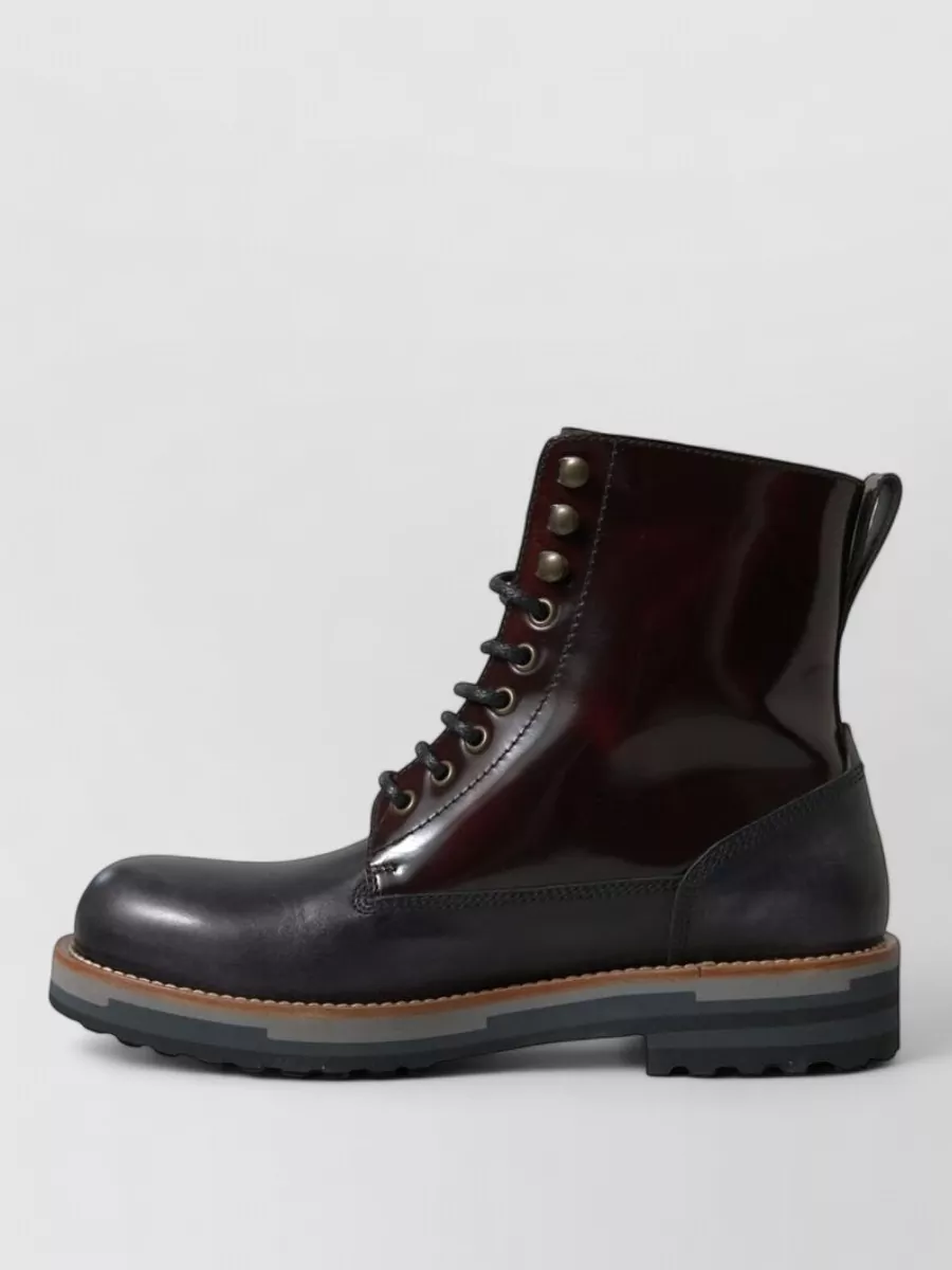 Dolce&Gabbana Leather Combat Boots