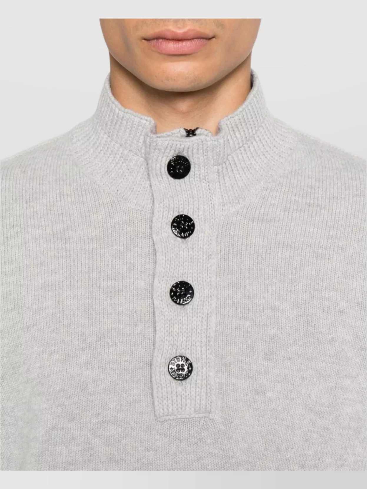 Stone Island High Neck Ribbed Sweater