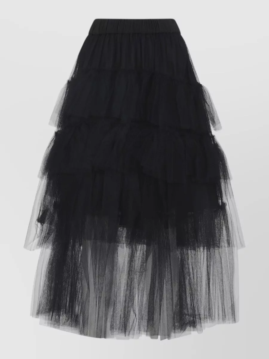 Simone Rocha Long Layered Tulle Dance Midi Skirt
