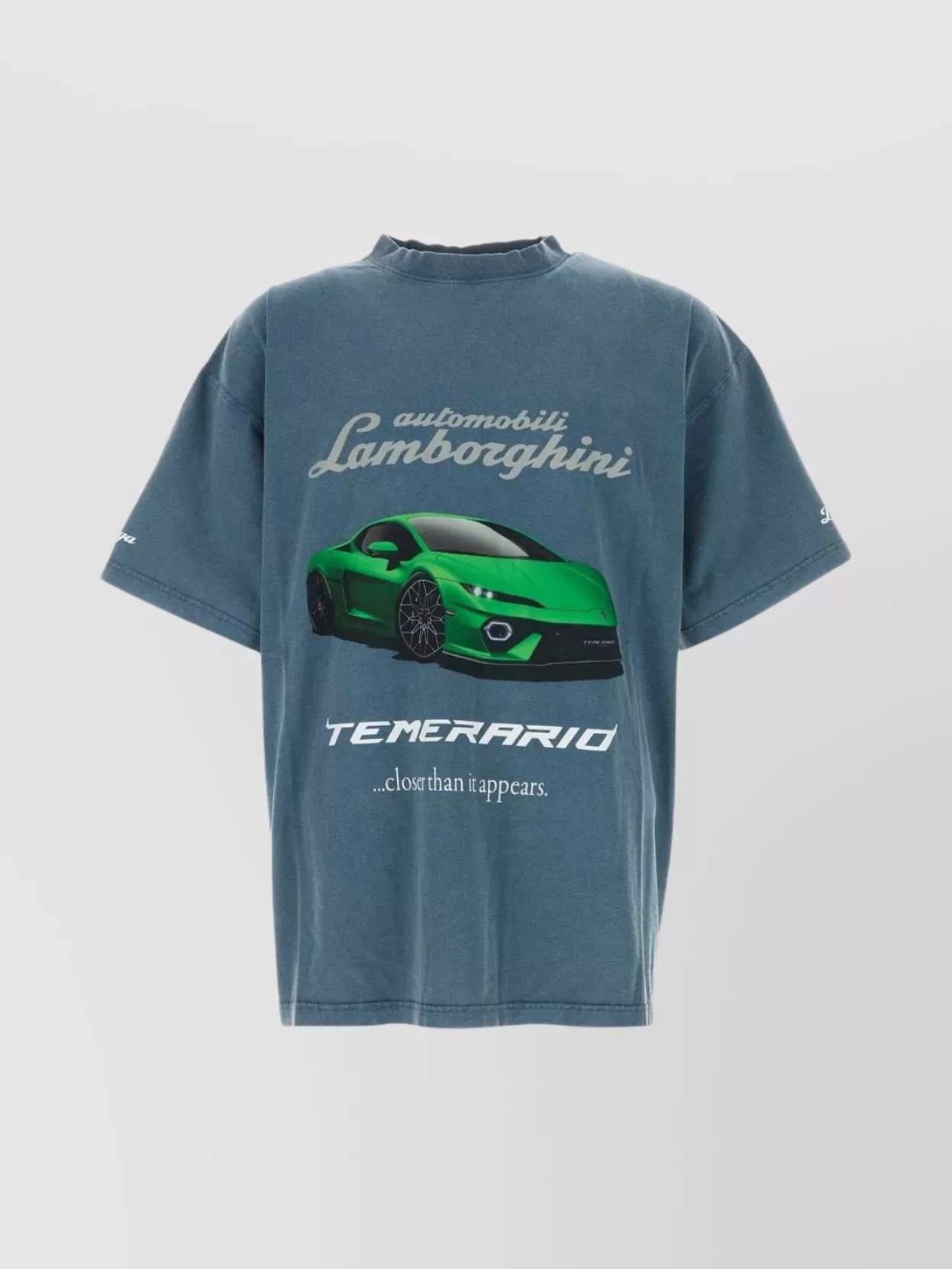 Balenciaga Lamborghini Oversized Printed Cotton-jersey T-shirt