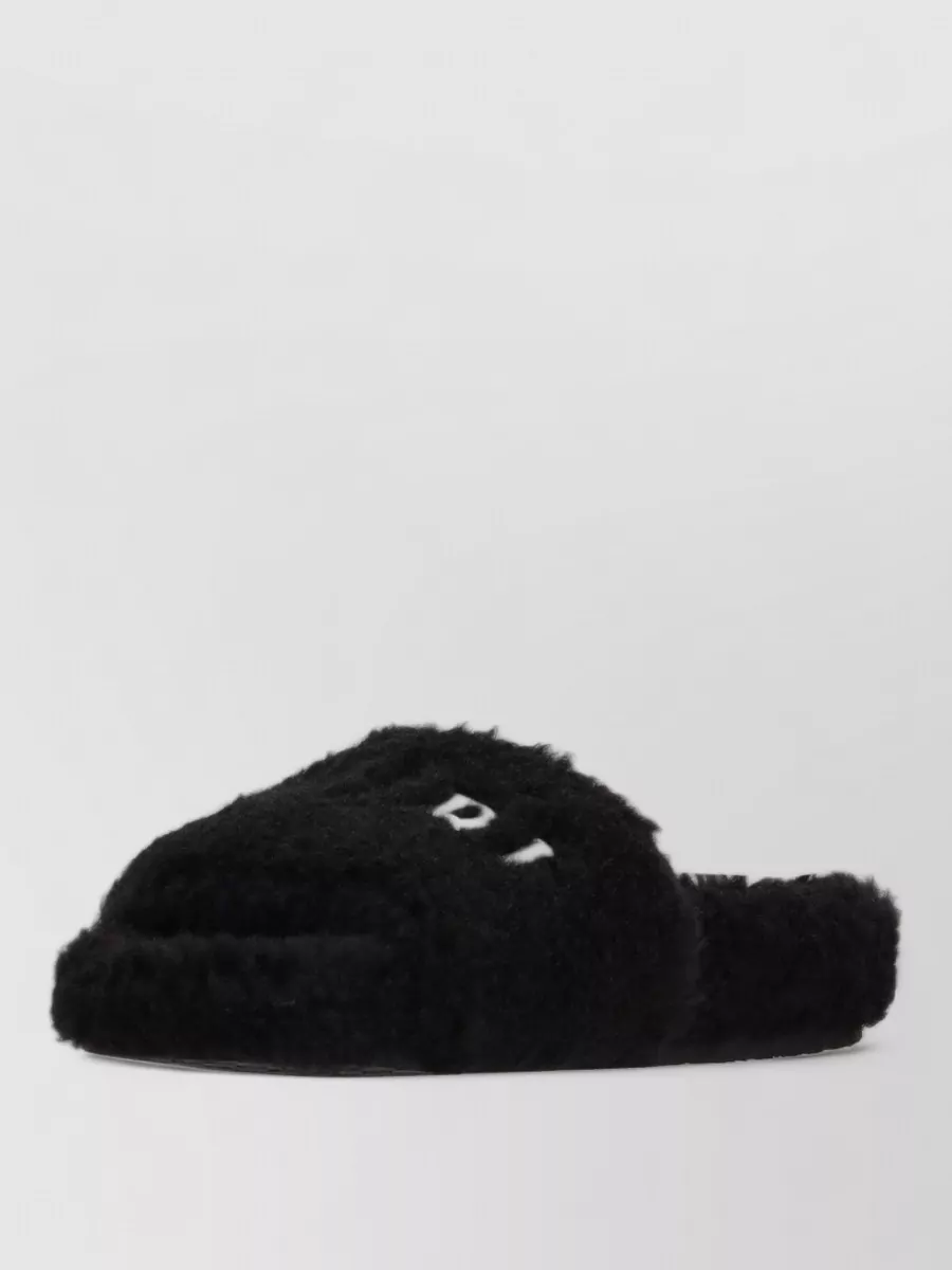 Amiri Shearling Slide Sandal Open Toe Faux Fur