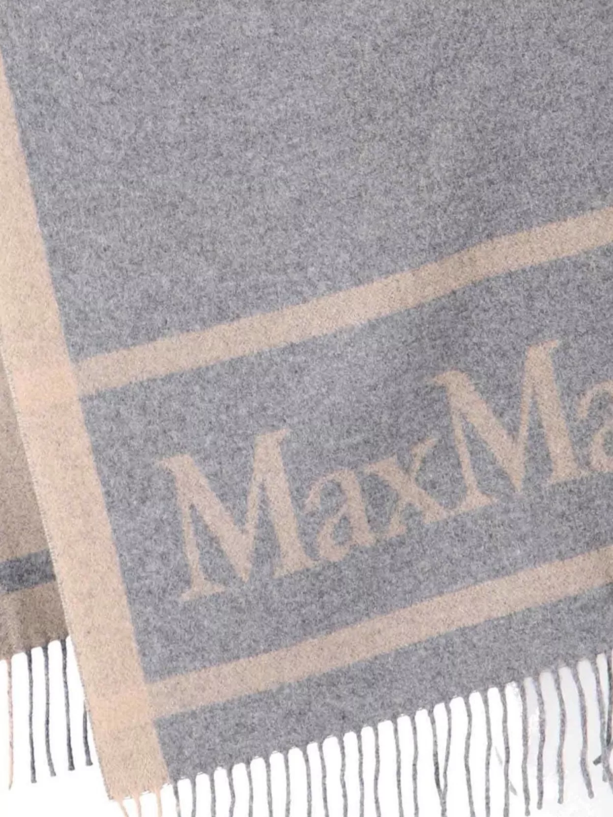 Max Mara Fringe Detailing Two-Tone Scarf