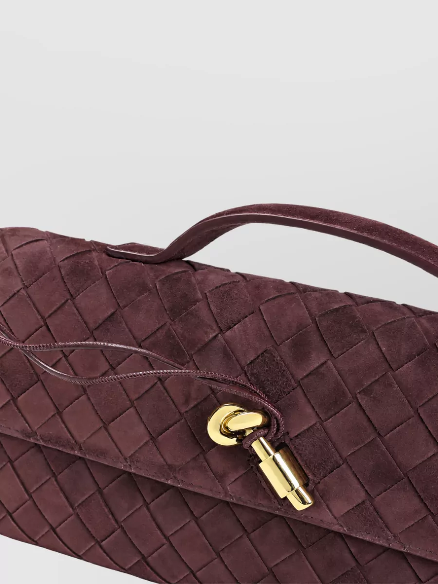 Bottega Veneta Andiamo Suede Leather Clutch Bag
