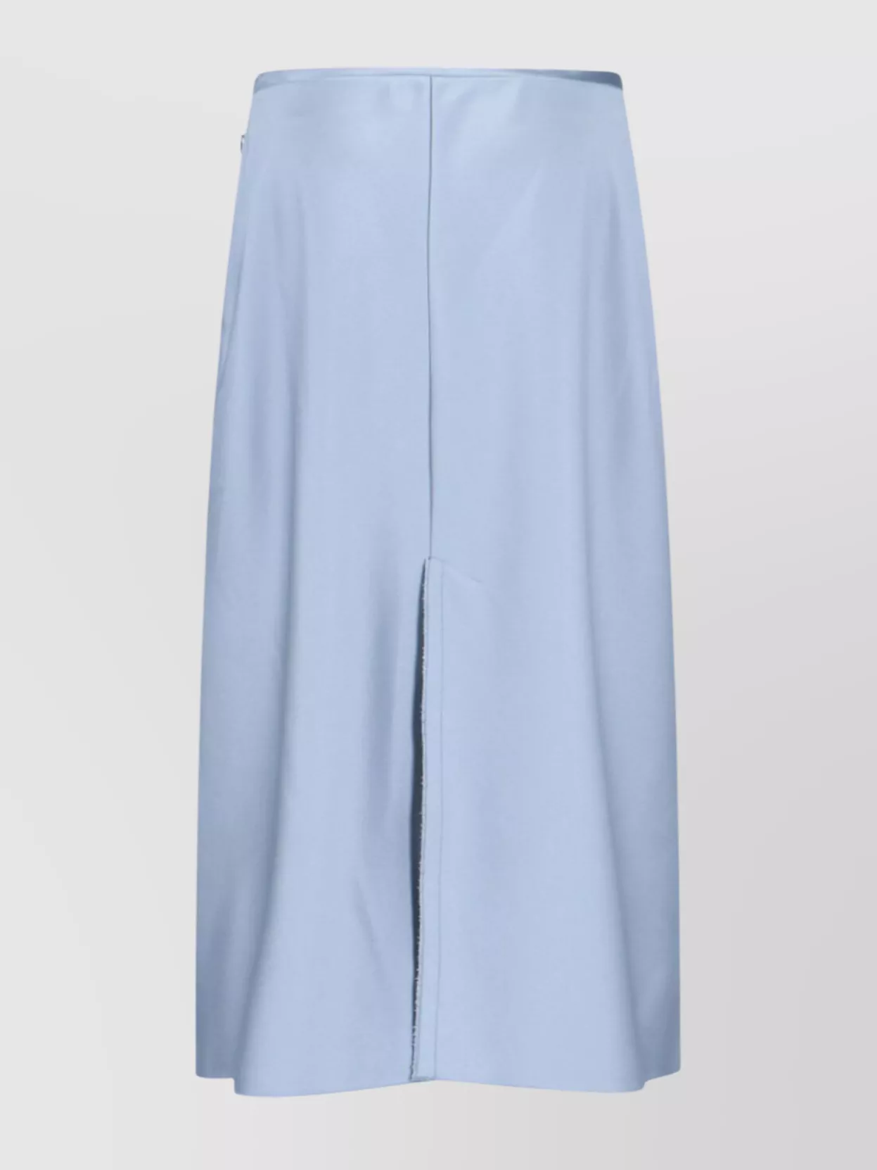 Ami Alexandre Mattiussi Midi Skirt With Seam Detailing And Side Slit In Blue
