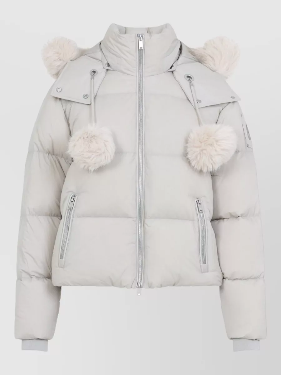 Moose Knuckles Peak Puffer Coat High Collar Fur Trim