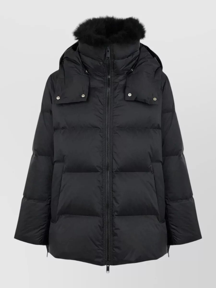 Yves Salomon Down A-line Hooded Puffer Coat