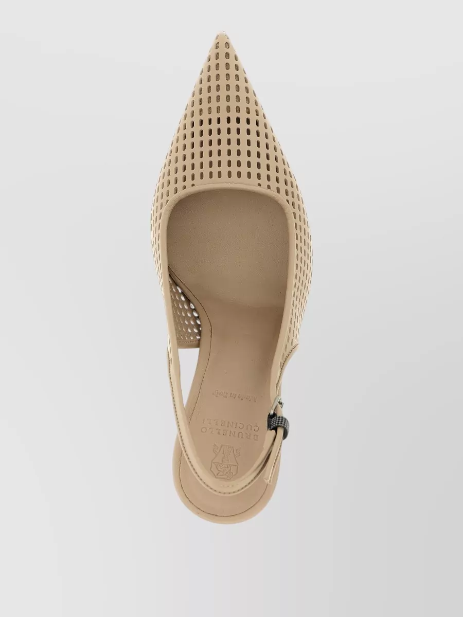Brunello Cucinelli Leather Slingback Pumps