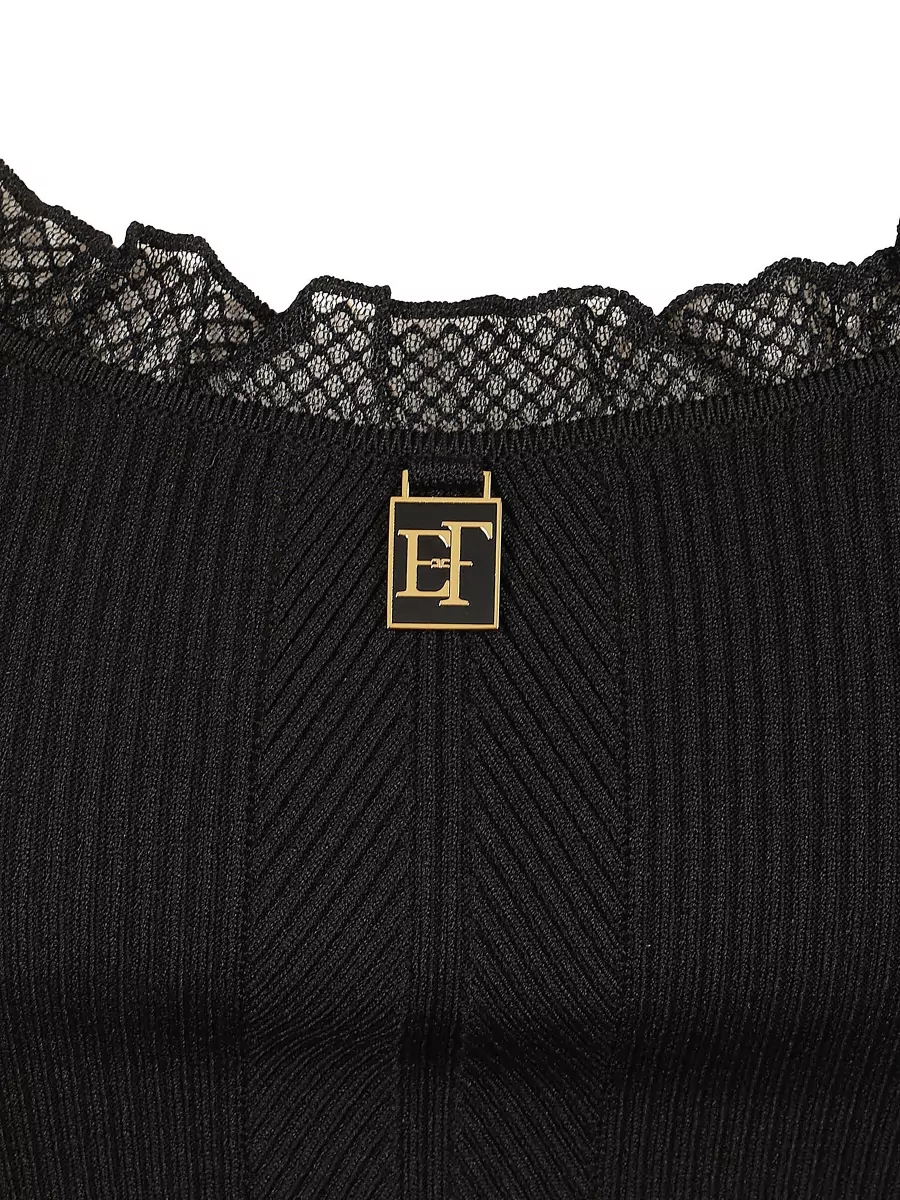 Elisabetta Franchi Ribbed Camisole Top