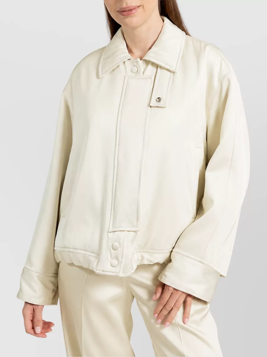 Jil Sander Silk Single Breasted Coat