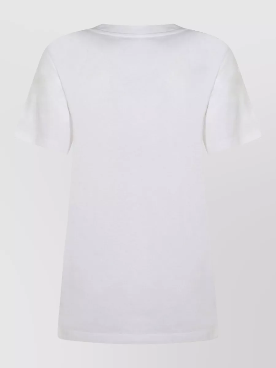 Marni Floral Print Round Neck Short Sleeve Top In Pattern