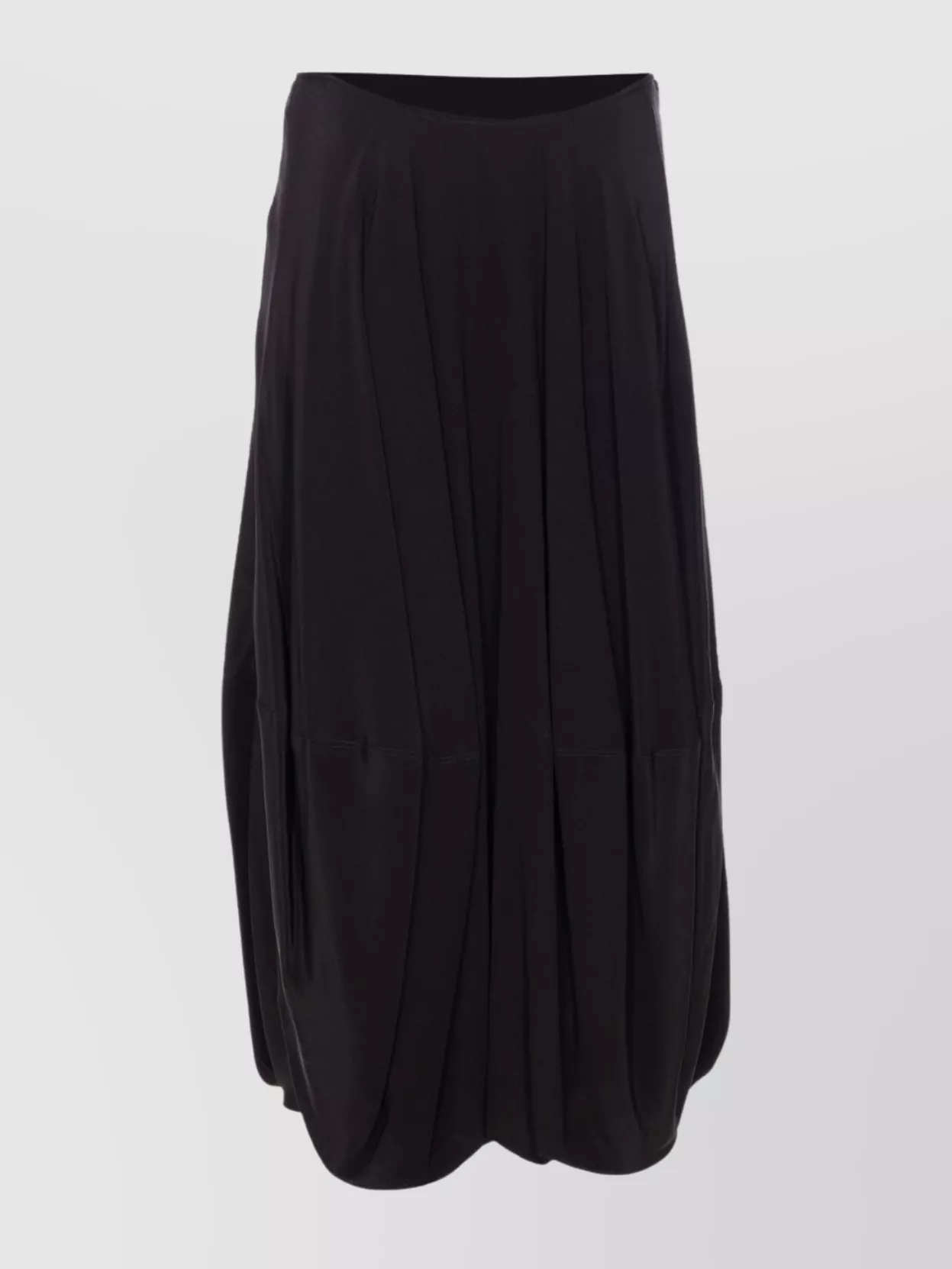 Lemaire High Waist Midi Pleated Balloon Skirt In Black