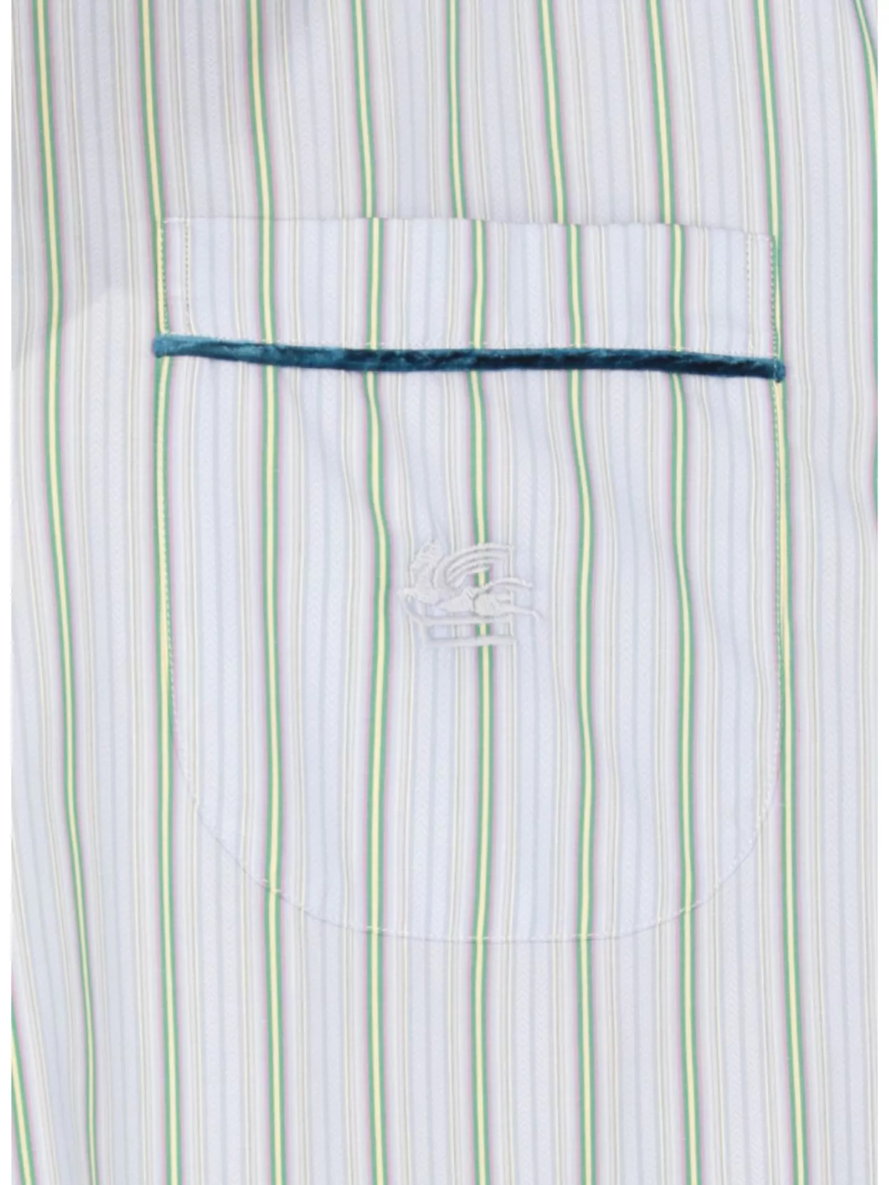 Etro Striped Pattern Shirt Asymmetric Hem In Blue