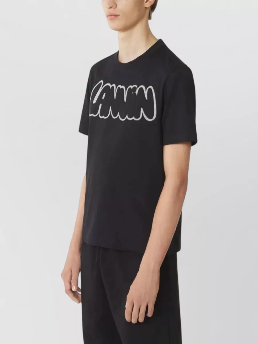 Lanvin Cotton Embroidered Logo T-Shirt