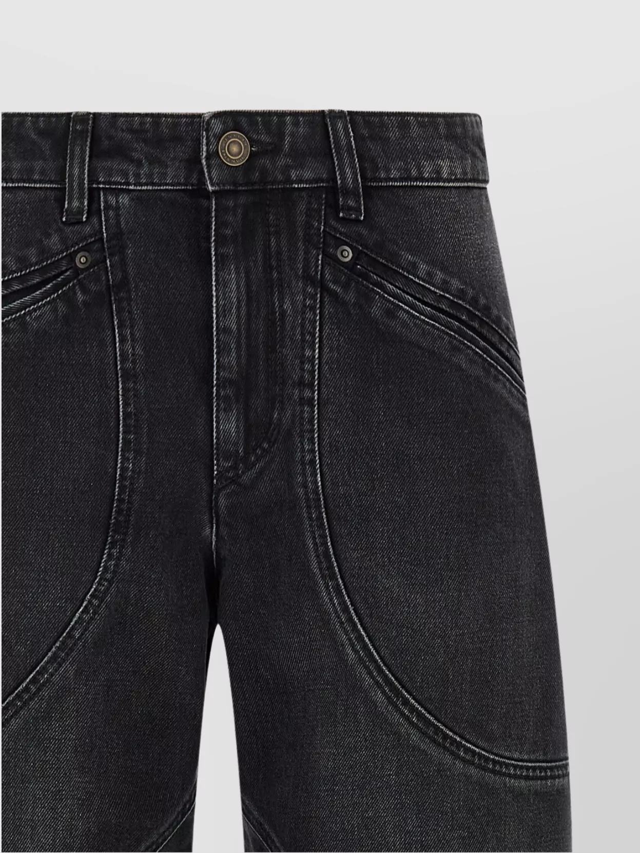 Isabel Marant 'catarina' Jeans Contrast Stitching In Black