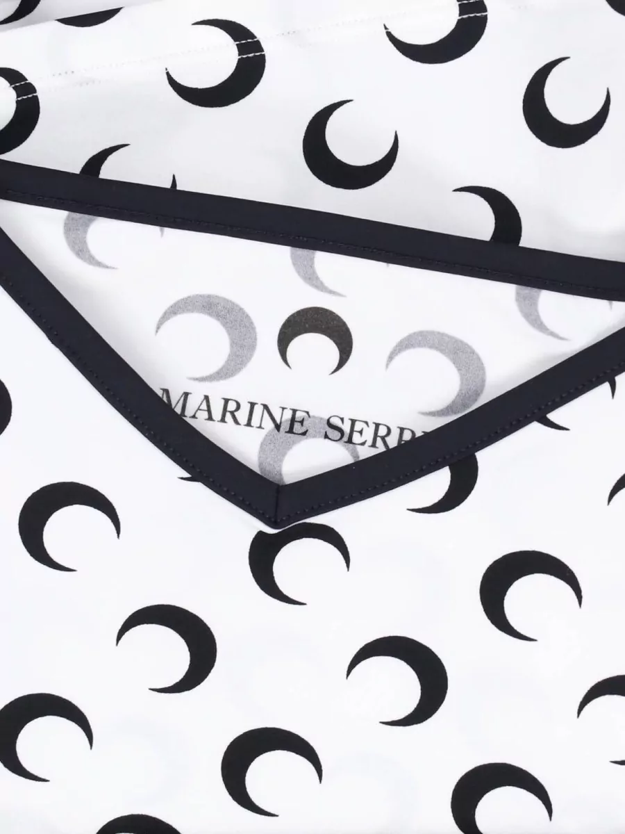 Marine Serre Moon Logo-Print Sleeveless V-Neck Top