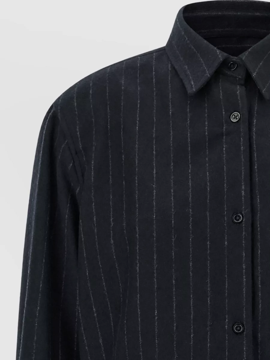 Thelatest Pinstripe Shirt Jacket