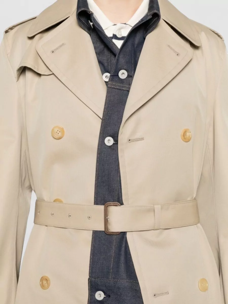 Junya Watanabe Cotton Double-Breasted Belted Trench Coat