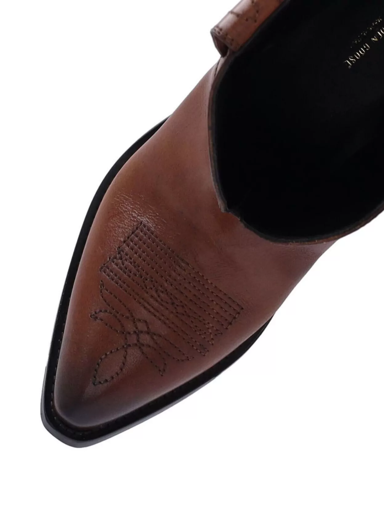 Golden Goose Stylish Cuban Heel Ankle Boots With Embroidery