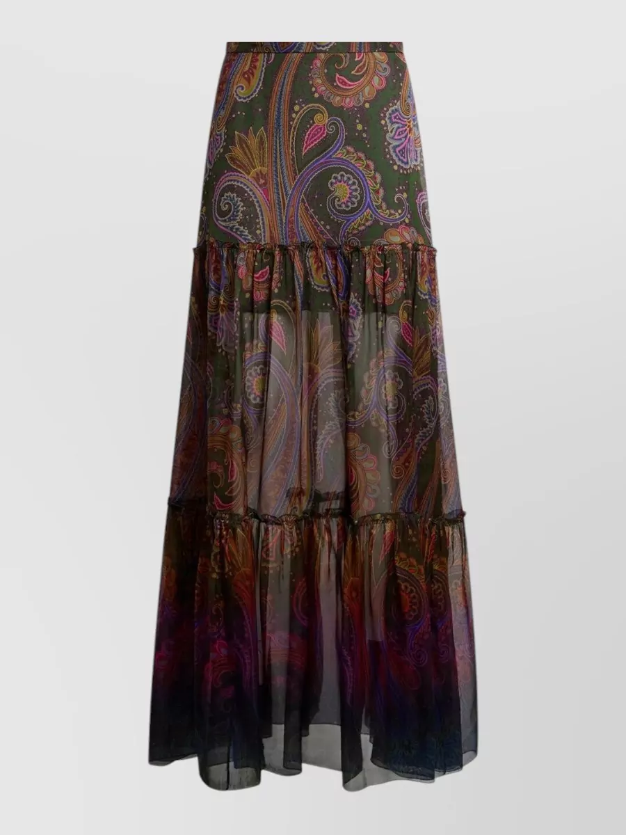 Etro silk paisley-print maxi skirt