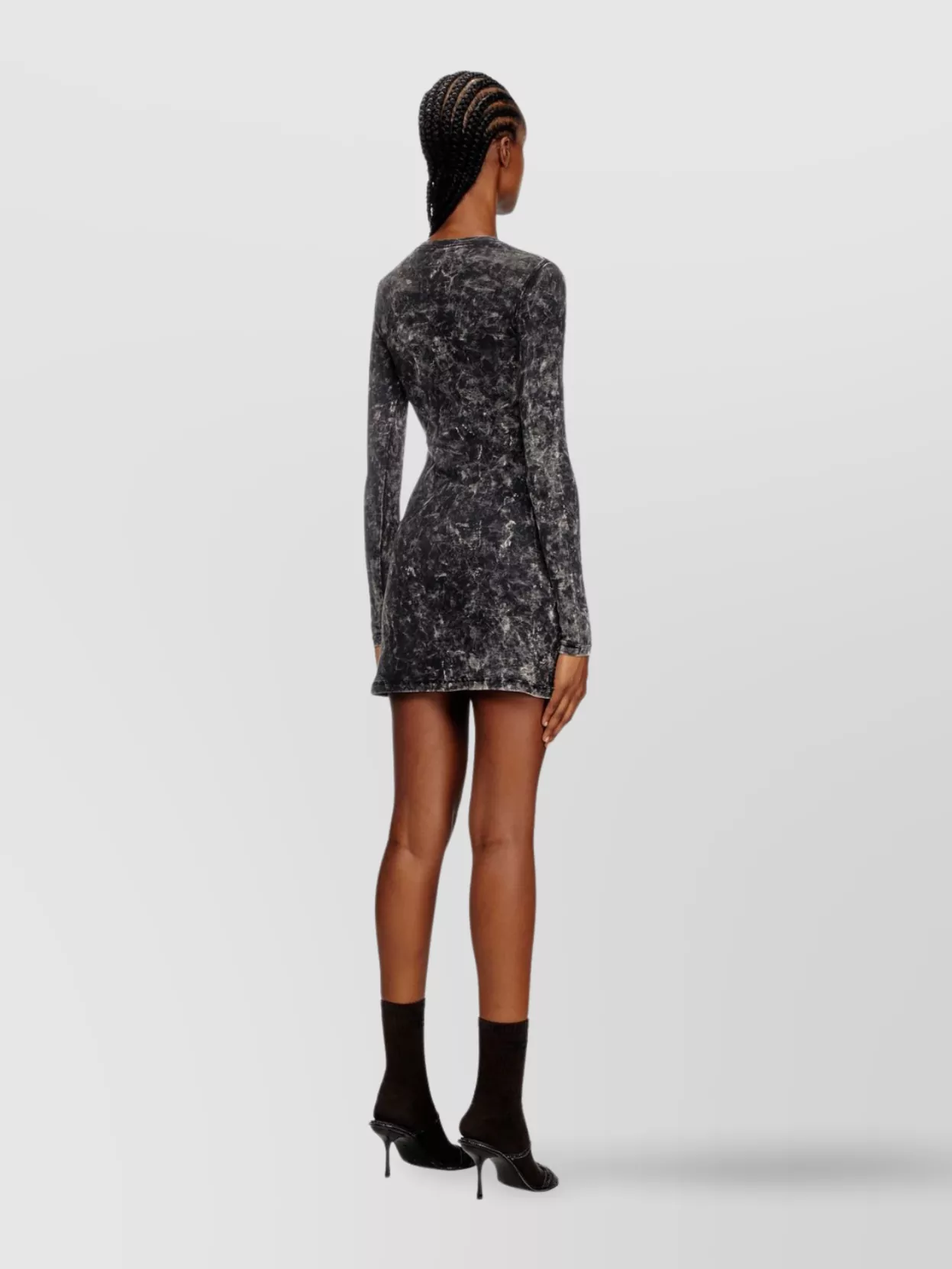 Diesel Cotton Dress With Zip And Cut-Out