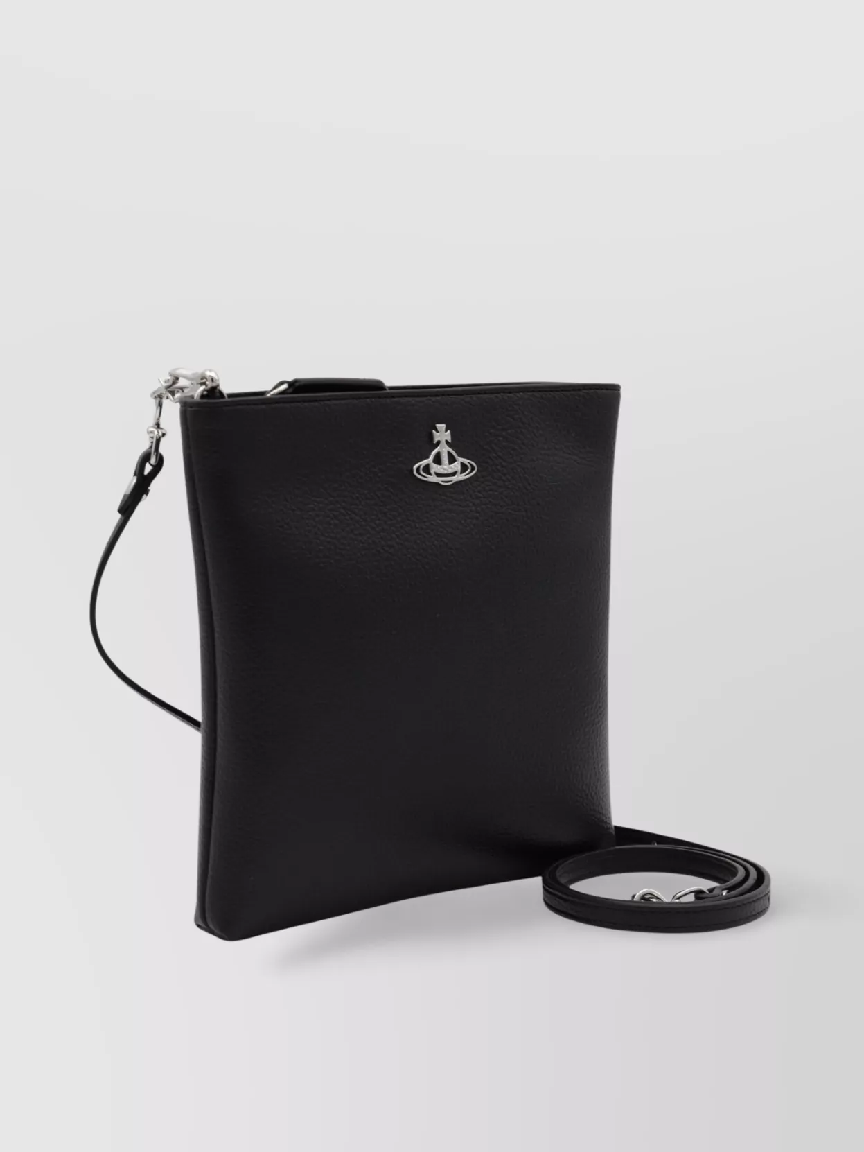 Vivienne Westwood Leather Texture Shoulder Bag Hardware Strap